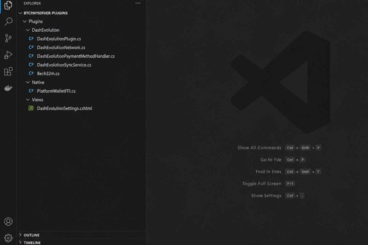 project structure in the IDE / file tree